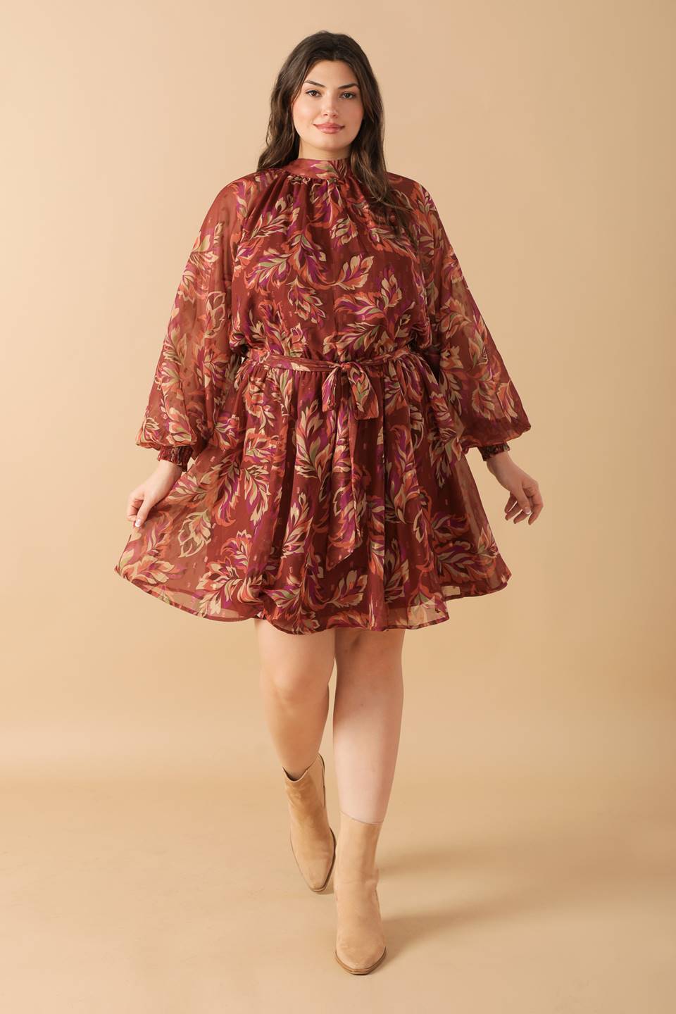 ARTISTIC ESSENCE WOVEN MINI DRESS Flying Tomato